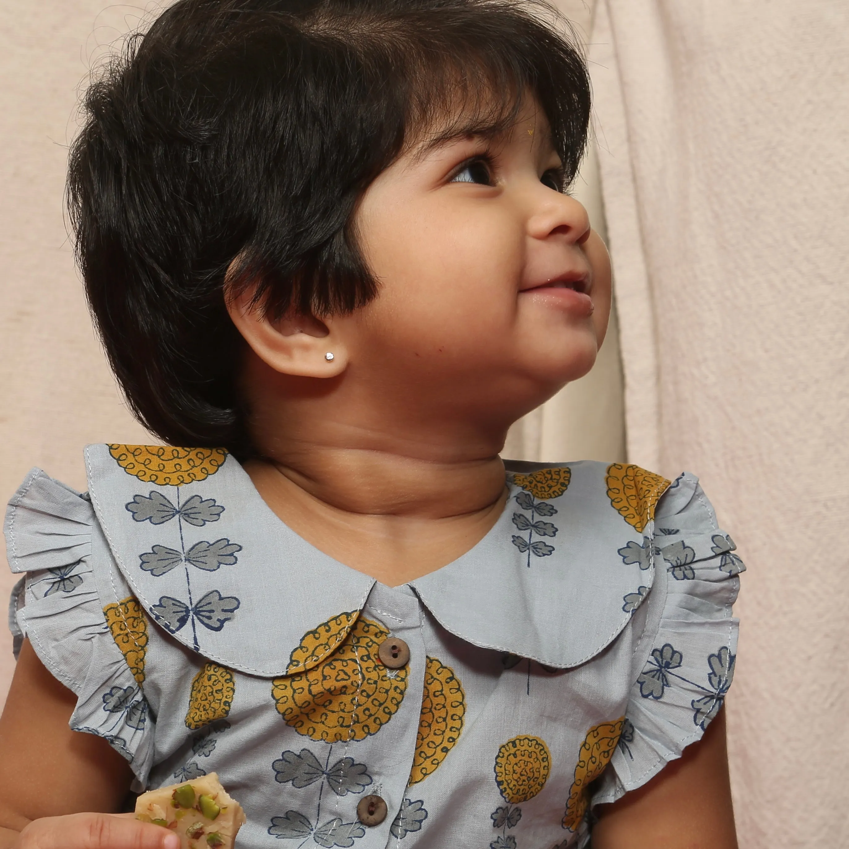 A Garden of Marigold' - Collar Dress