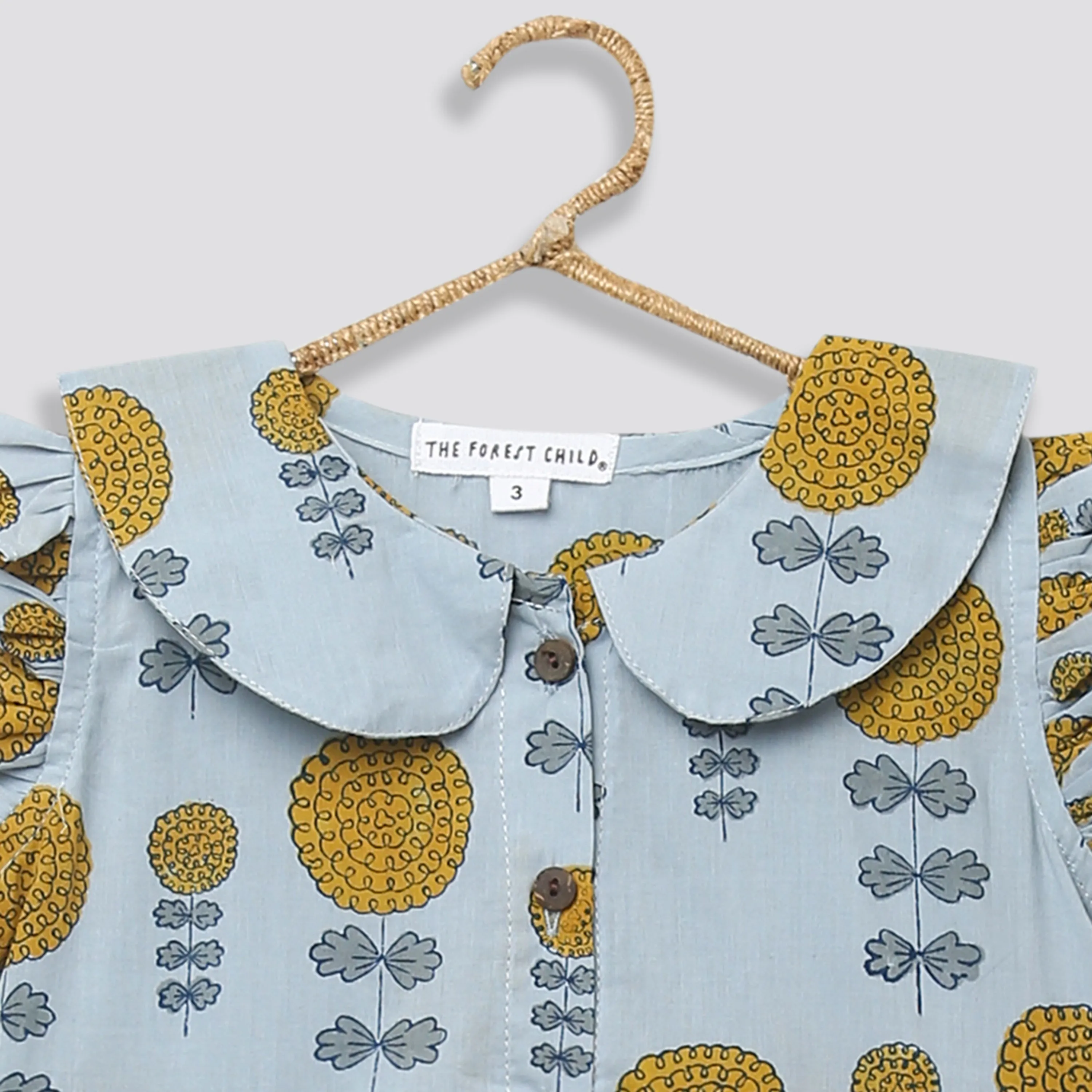 A Garden of Marigold' - Collar Dress