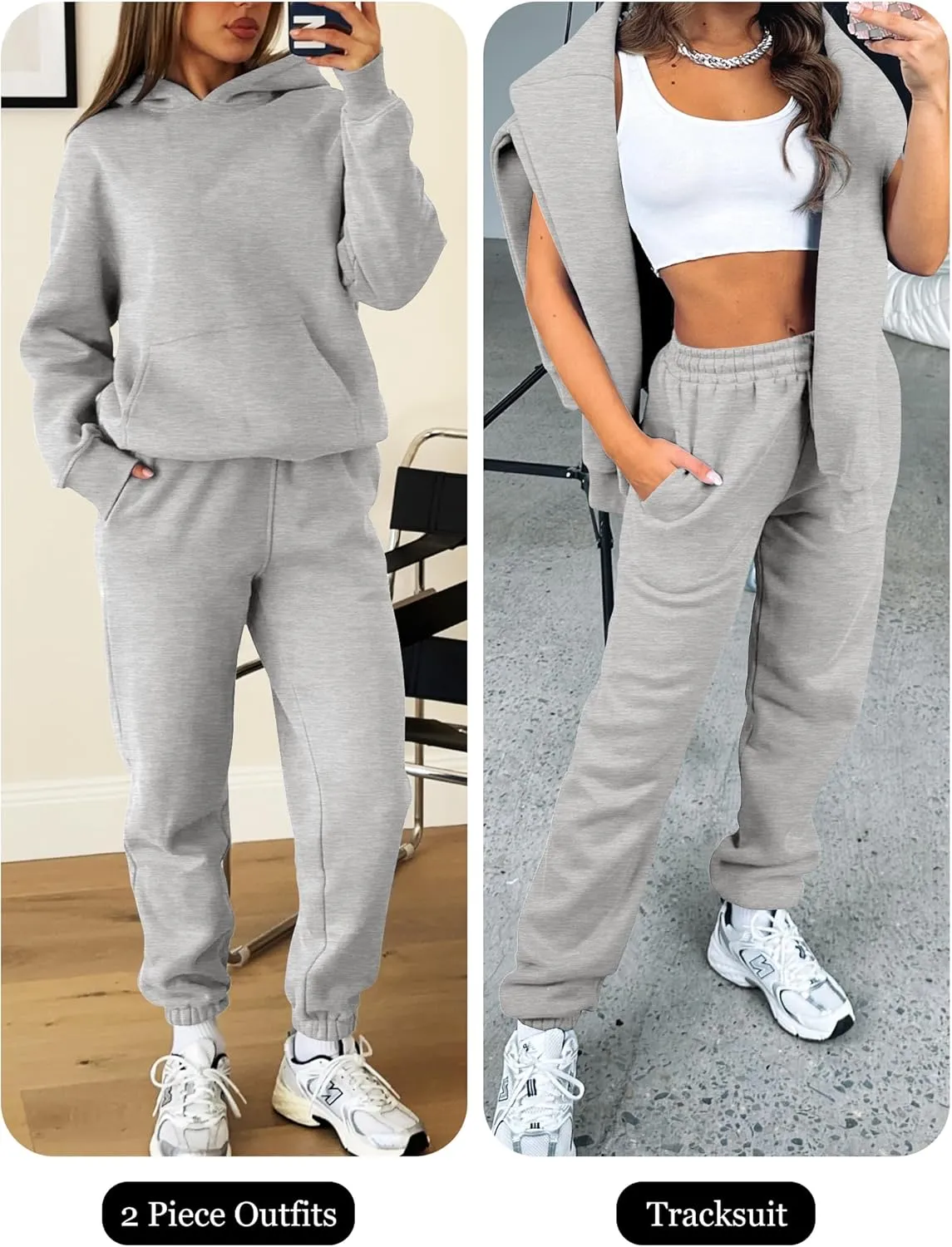 ANRABESS Womens 2 Piece Outfits Lounge Hoodie Oversized Sweatshirt Jogger Sweatpants Y2K Tracksuit Sweatsuit Set Fall Clothes