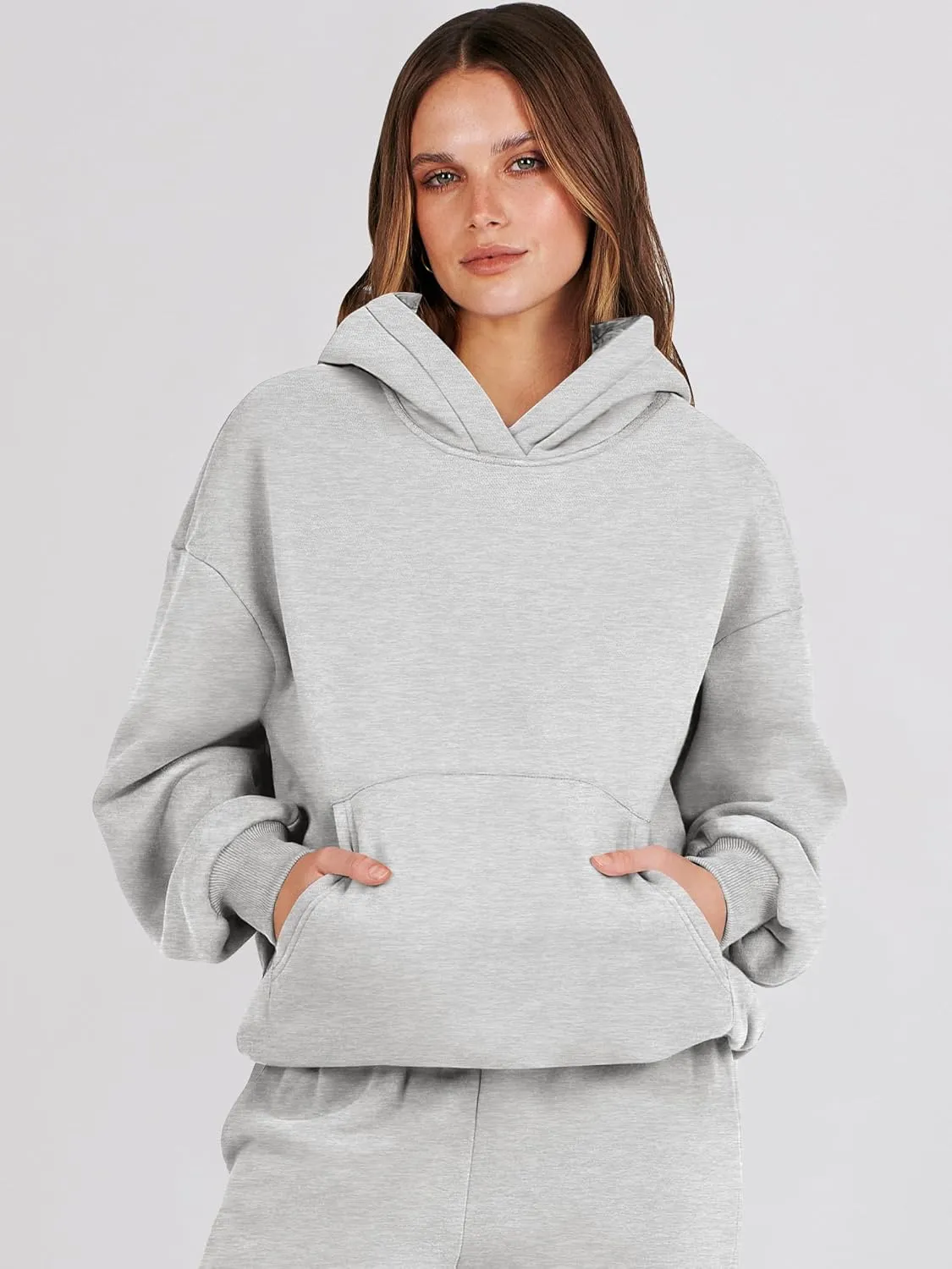 ANRABESS Womens 2 Piece Outfits Lounge Hoodie Oversized Sweatshirt Jogger Sweatpants Y2K Tracksuit Sweatsuit Set Fall Clothes