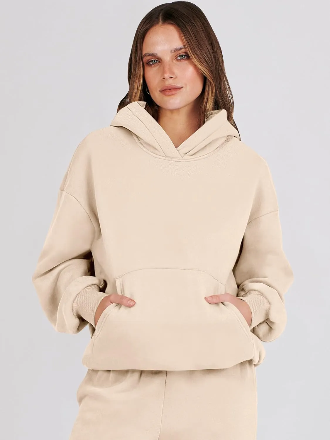 ANRABESS Womens 2 Piece Outfits Lounge Hoodie Oversized Sweatshirt Jogger Sweatpants Y2K Tracksuit Sweatsuit Set Fall Clothes