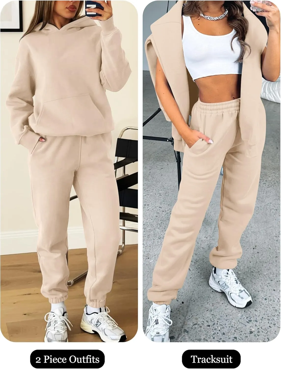 ANRABESS Womens 2 Piece Outfits Lounge Hoodie Oversized Sweatshirt Jogger Sweatpants Y2K Tracksuit Sweatsuit Set Fall Clothes