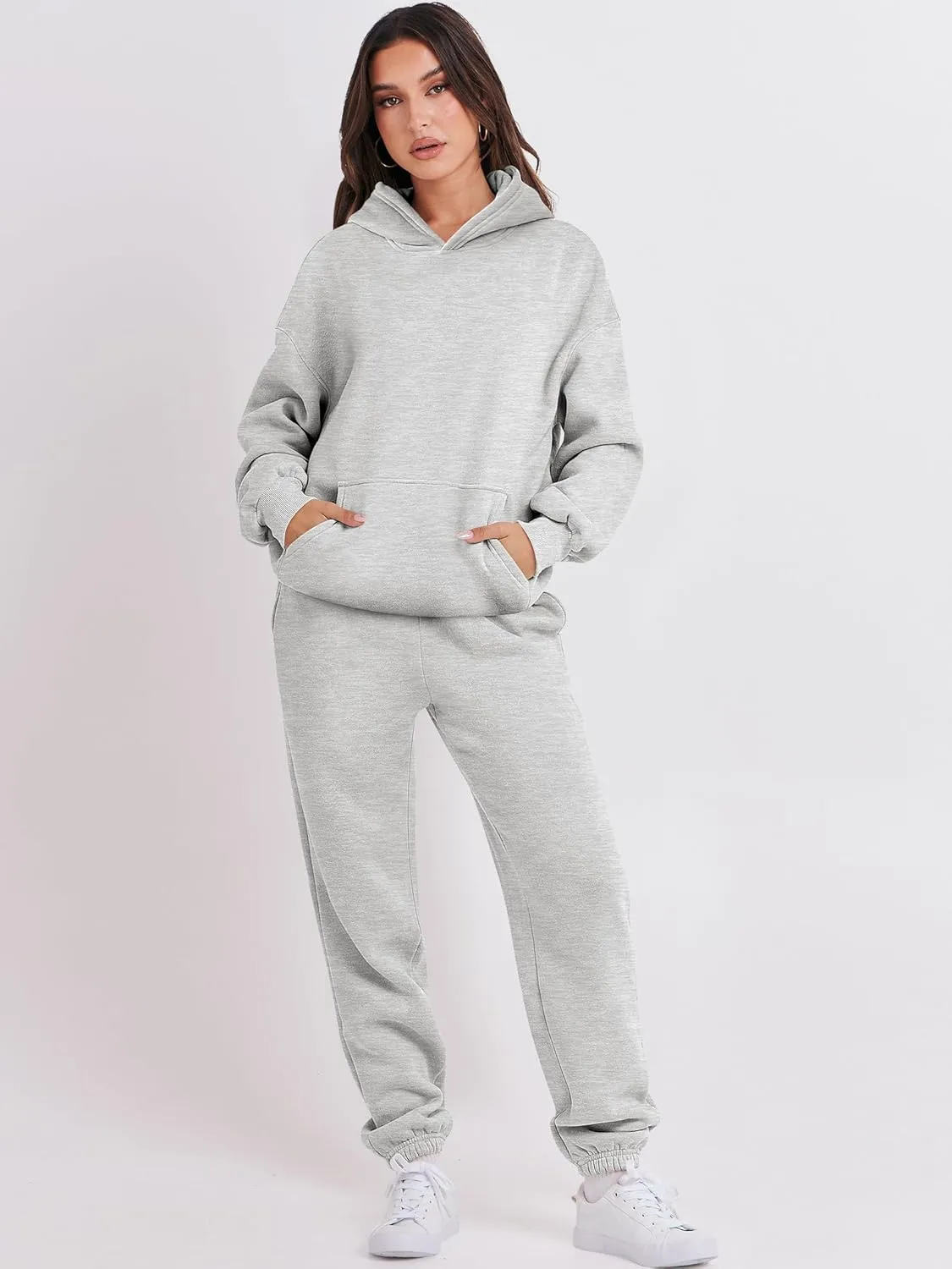 ANRABESS Womens 2 Piece Outfits Lounge Hoodie Oversized Sweatshirt Jogger Sweatpants Y2K Tracksuit Sweatsuit Set Fall Clothes