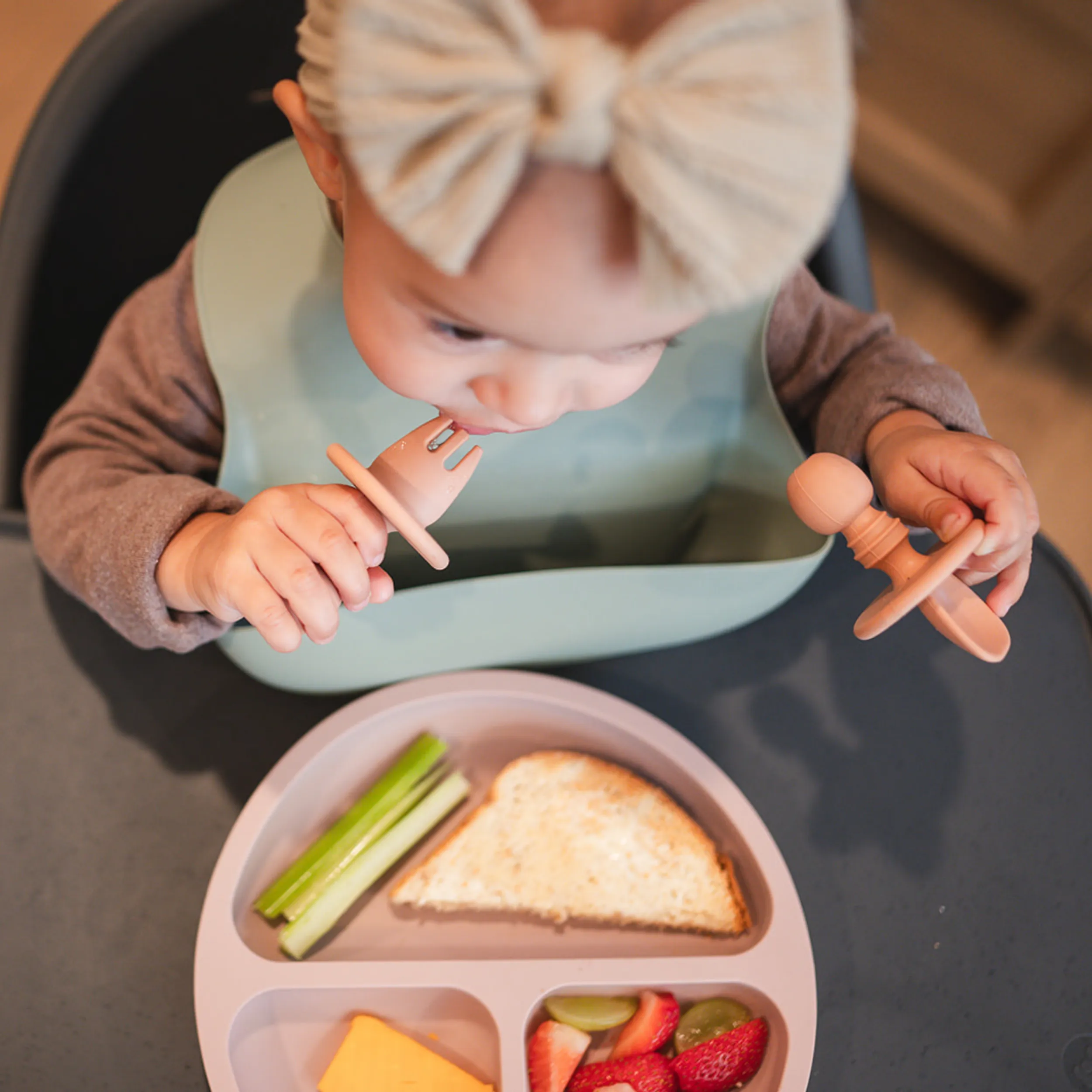 Babeehive Goods Charcoal Mini Spoon and Fork Set
