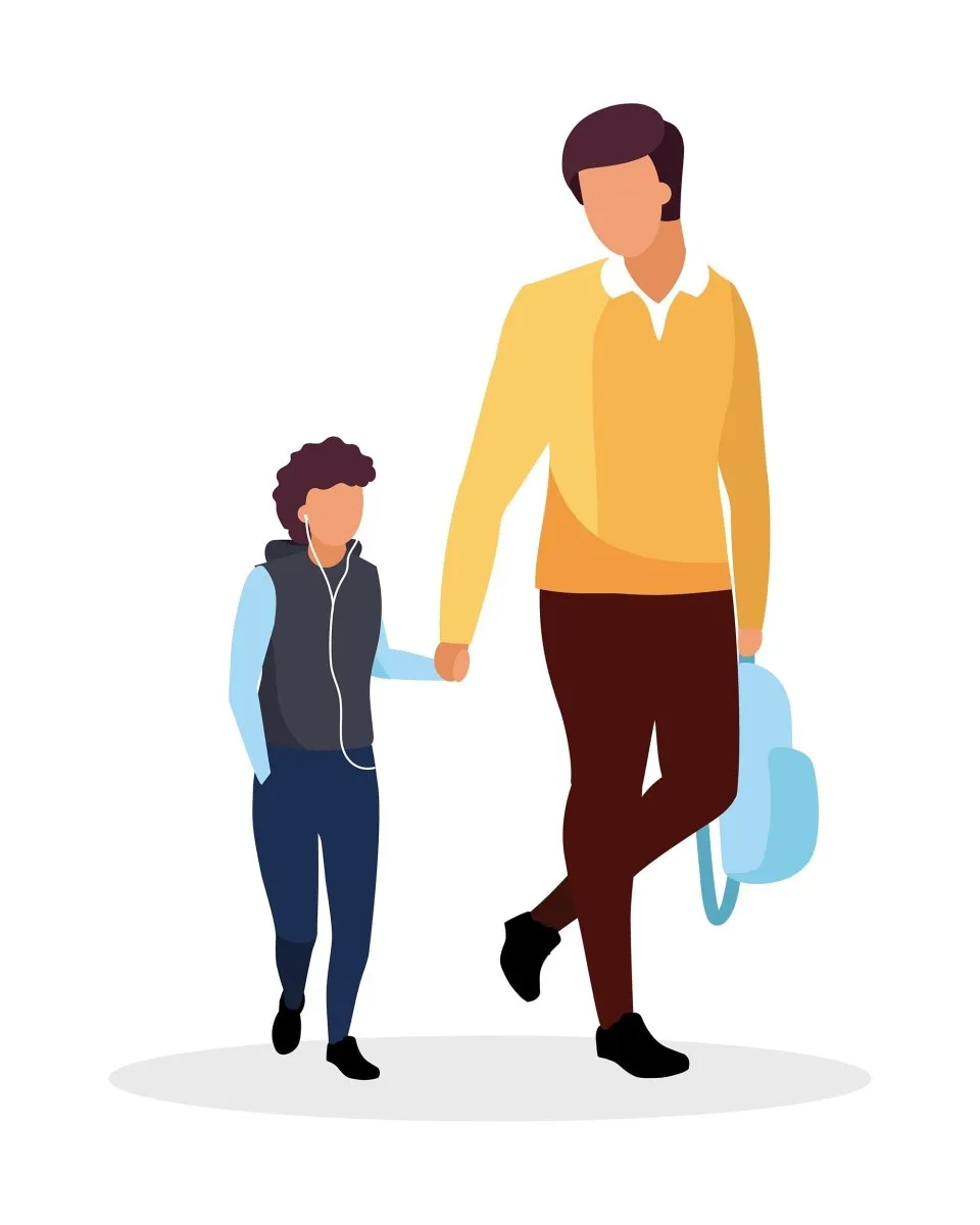 Back to school flat vector illustrations set