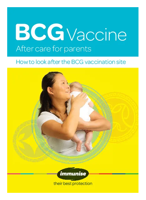 BCG Vaccine: After Care for Parents – English version - HE2226