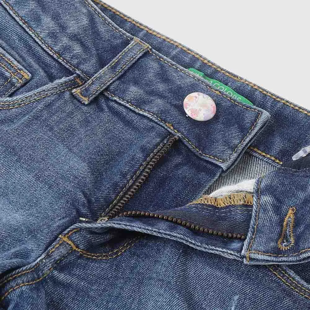 Blue Solid Regular Fit Shorts