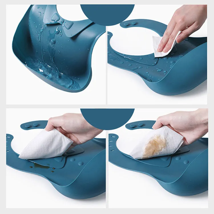 Bow Tie Silicone Bib | Navy Blue