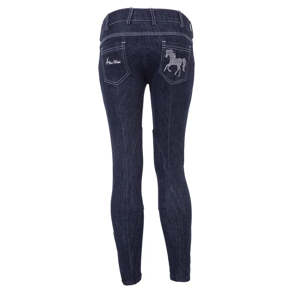 BR 4 Ever Horses 'Panama City' Jean Riding Breeches - Knee Patch - Child
