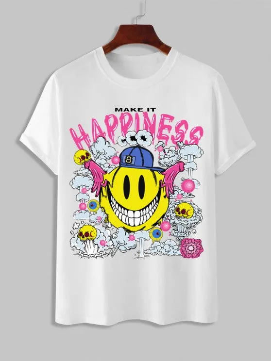 Cartoon Happiness Smiley T-Shirt And Short