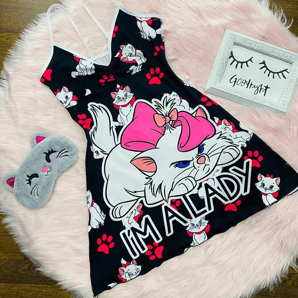 Cartoon print suspender dress（AY1566）