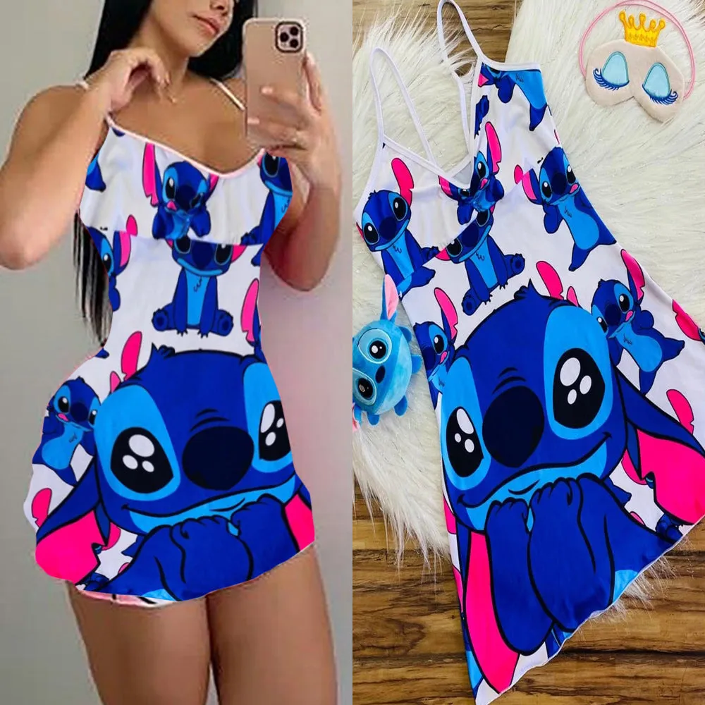 Cartoon print suspender dress（AY1566）