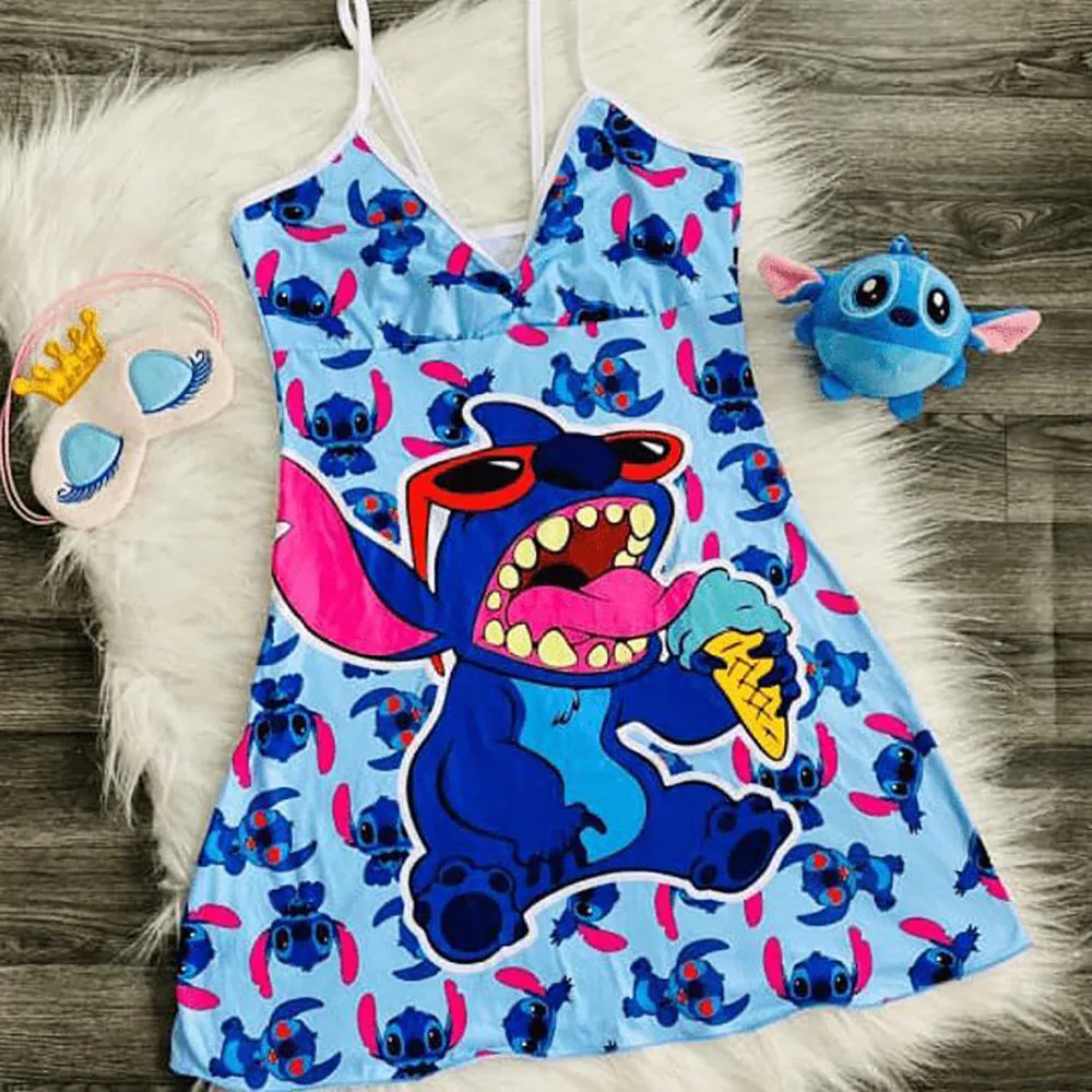 Cartoon print suspender dress（AY1566）