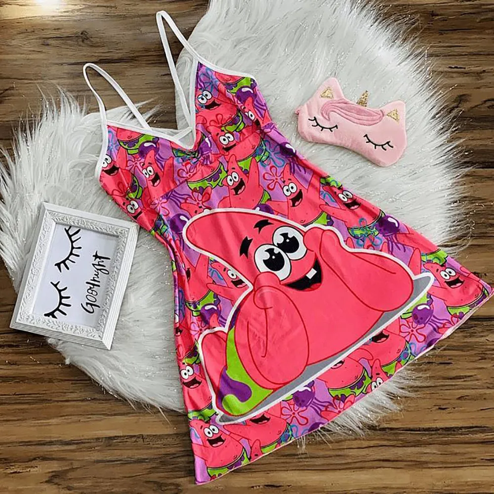 Cartoon print suspender dress（AY1566）