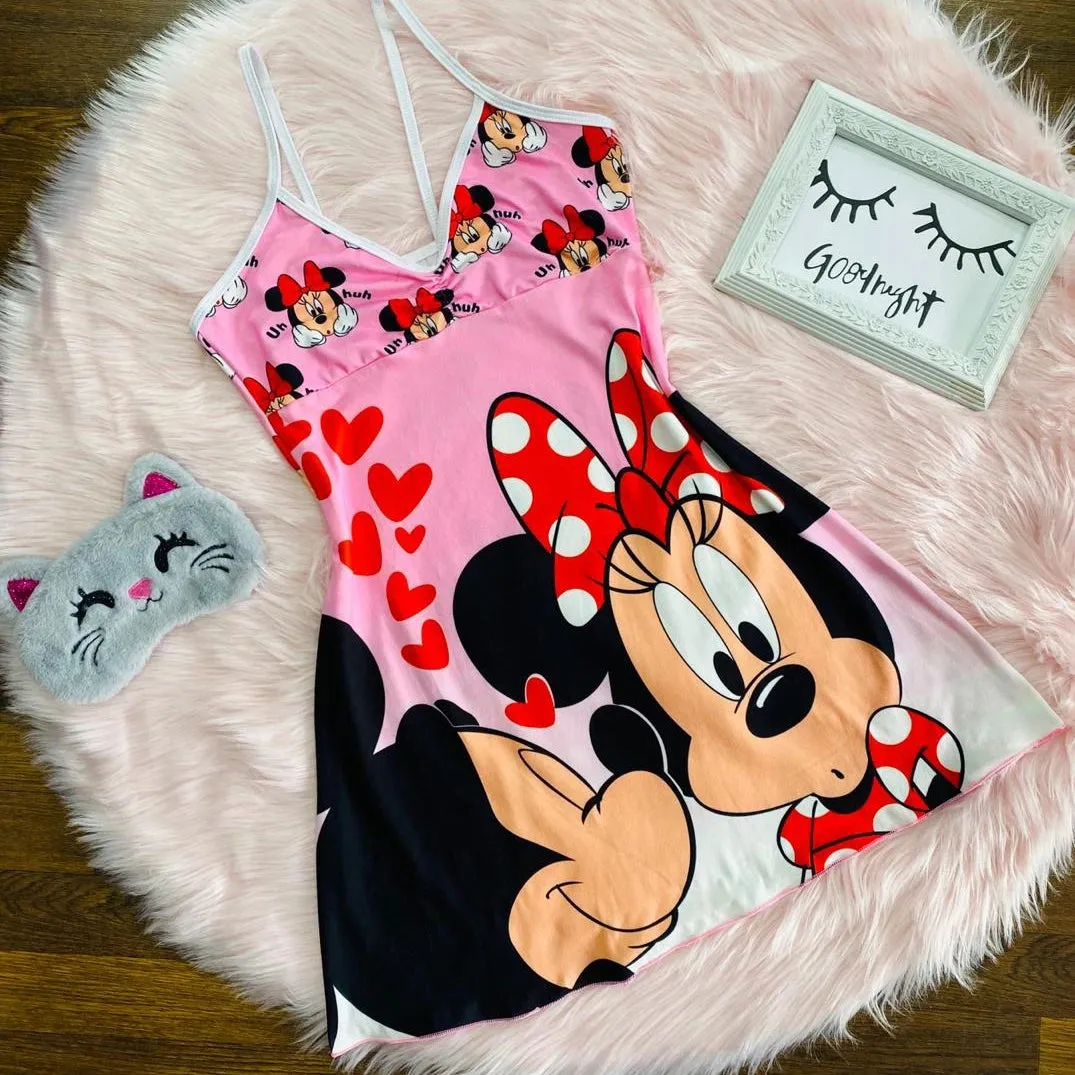 Cartoon print suspender dress（AY1566）