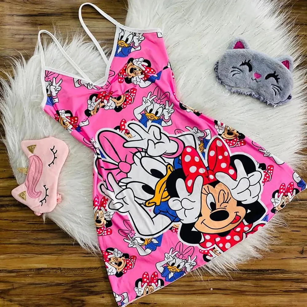 Cartoon print suspender dress（AY1566）