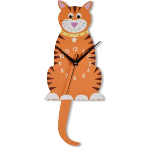 Cat Clock With Moving Eyes And Tail Vintage Style - Retro Clock Decor For Cat