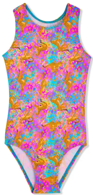 Cheetah Racer Back Leotard - Select Size