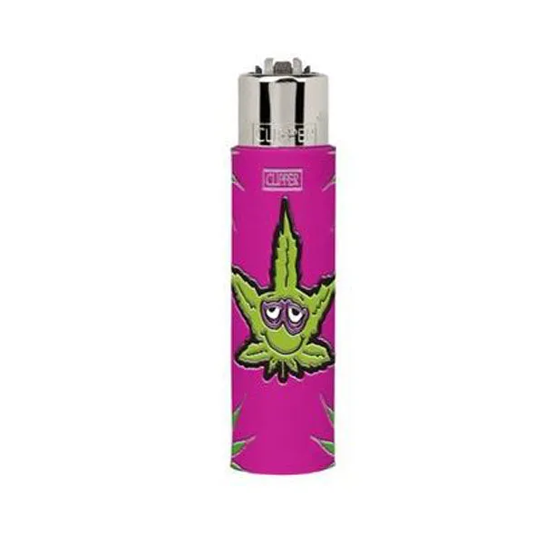 Clipper Lighter - Rubber 420 Cartoon Leaves