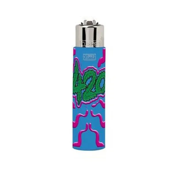 Clipper Lighter - Rubber 420 Cartoon Leaves