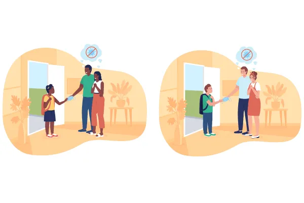 Covid precaution illustrations bundle