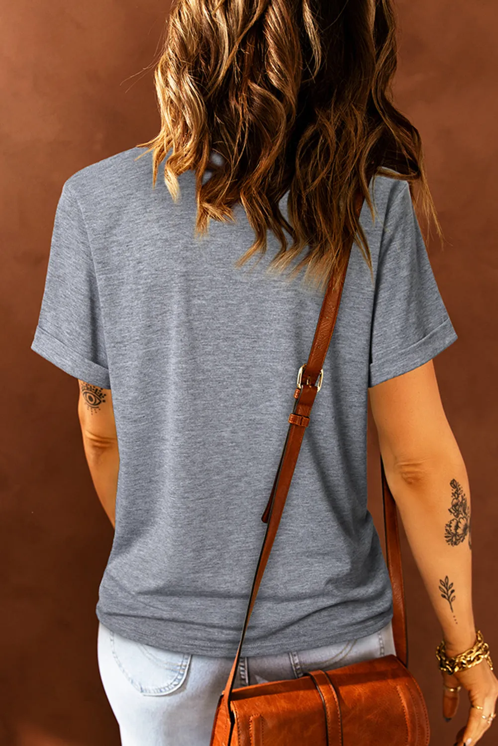Dark Gray Valentine Shirt Short Sleeve Crew Neck T Shirt
