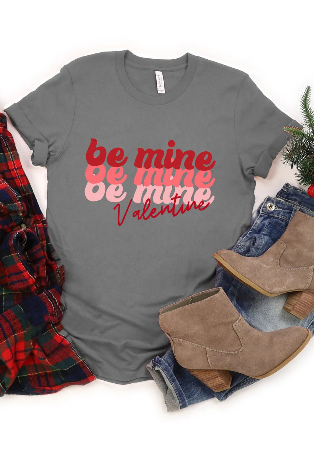 Dark Gray Valentine Shirt Short Sleeve Crew Neck T Shirt