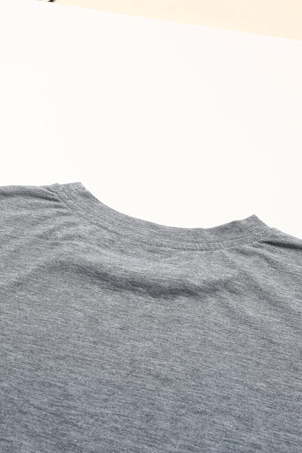 Dark Gray Valentine Shirt Short Sleeve Crew Neck T Shirt