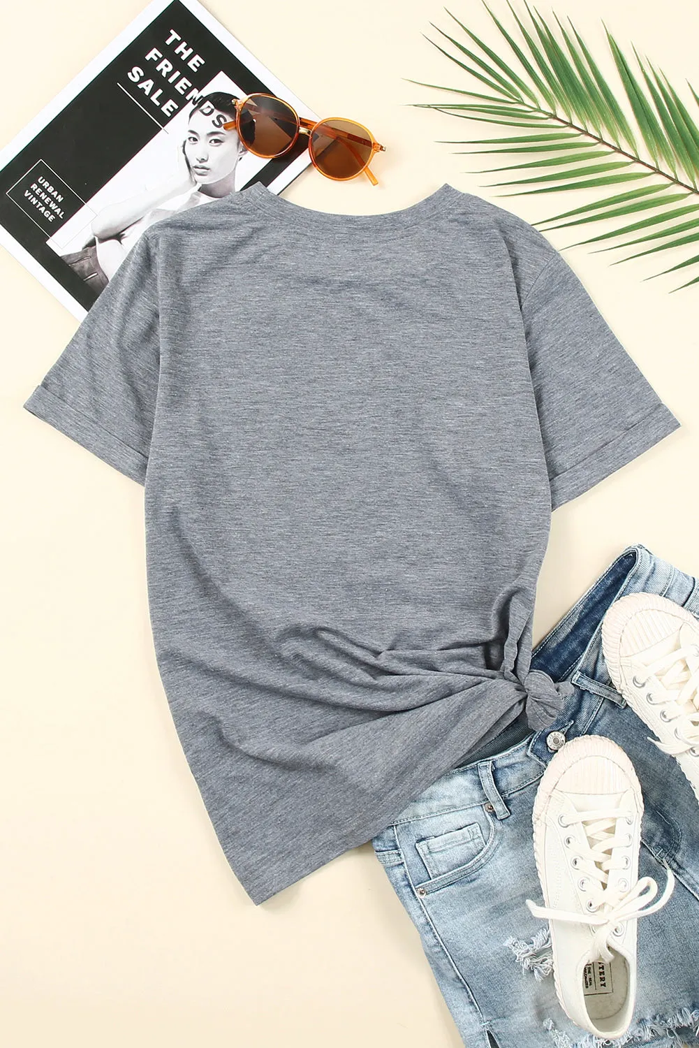 Dark Gray Valentine Shirt Short Sleeve Crew Neck T Shirt