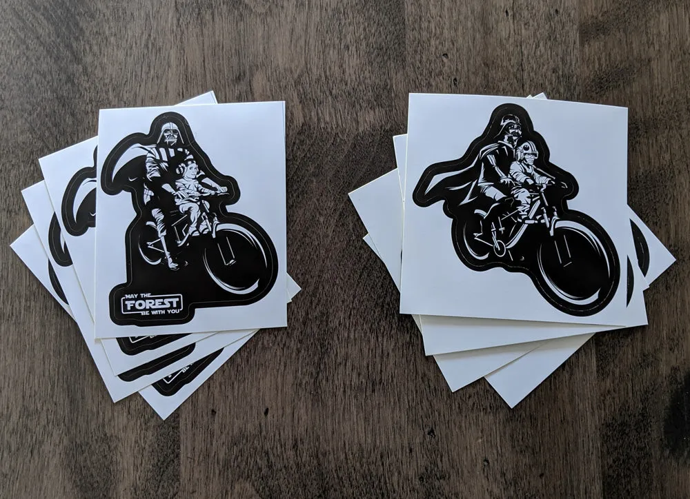 Darth and Child PVC Stickers
