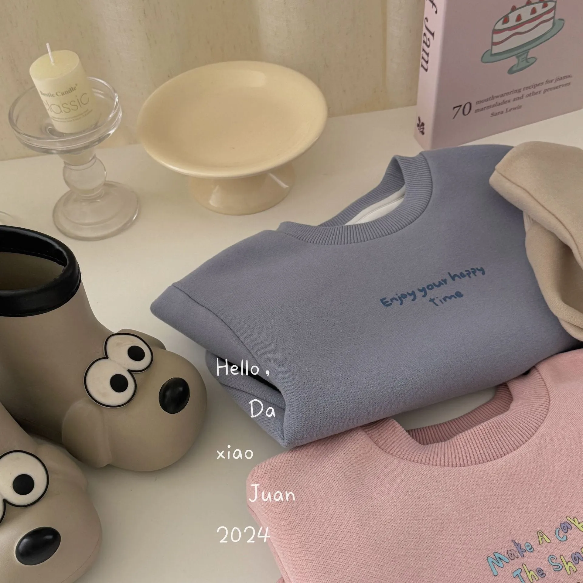 DXJ Kids Loose Round-neck Top