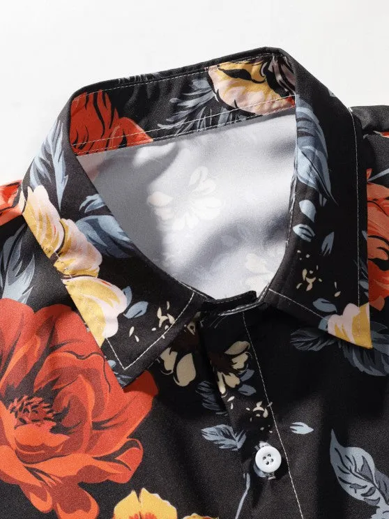 Floral Printed Shirt And Ripped Jeans