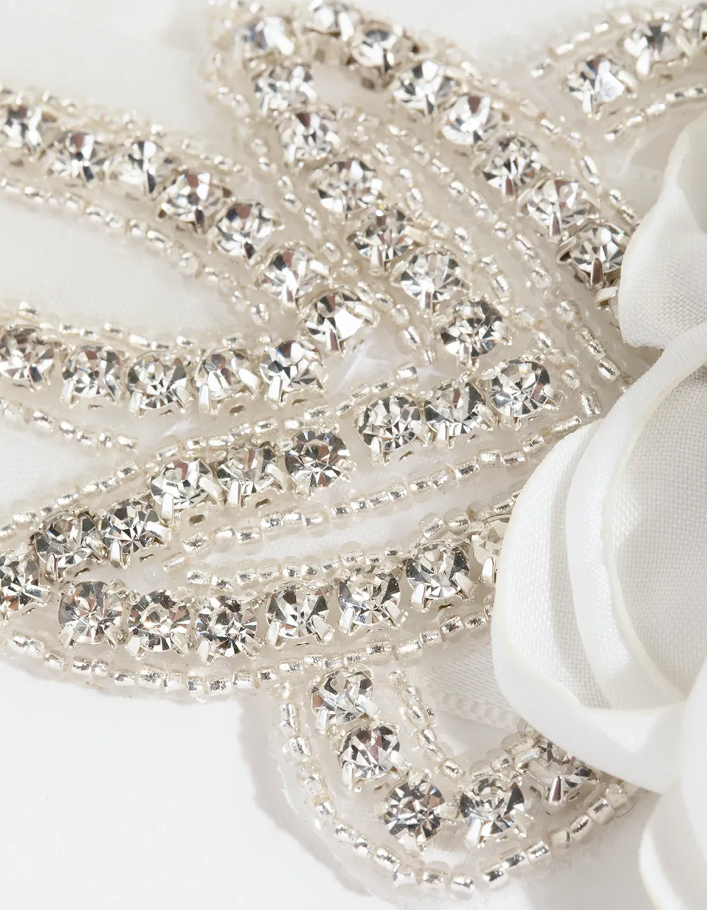 Flower Detail Sash with Diamantes