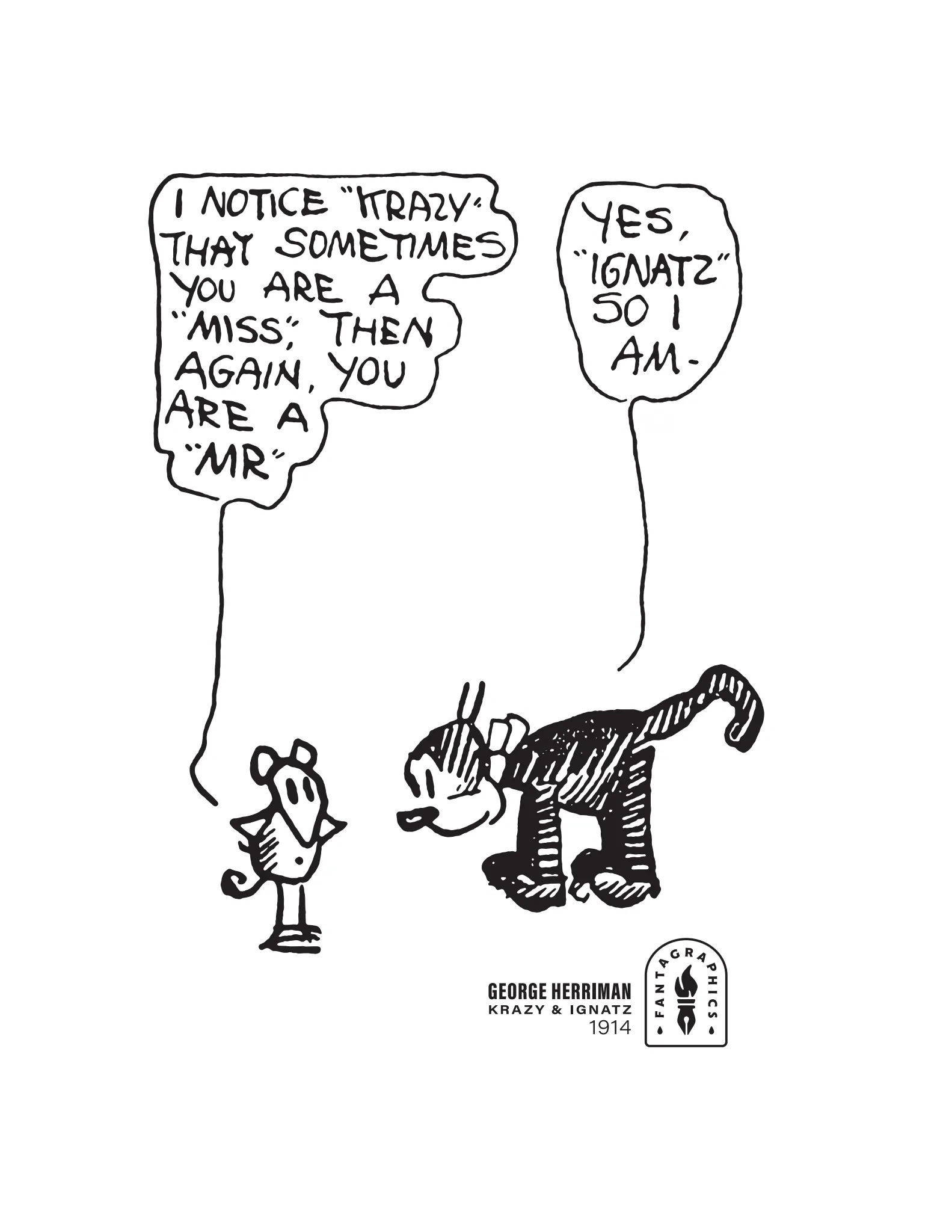 George Herriman Krazy Kat and Ignatz T-Shirt