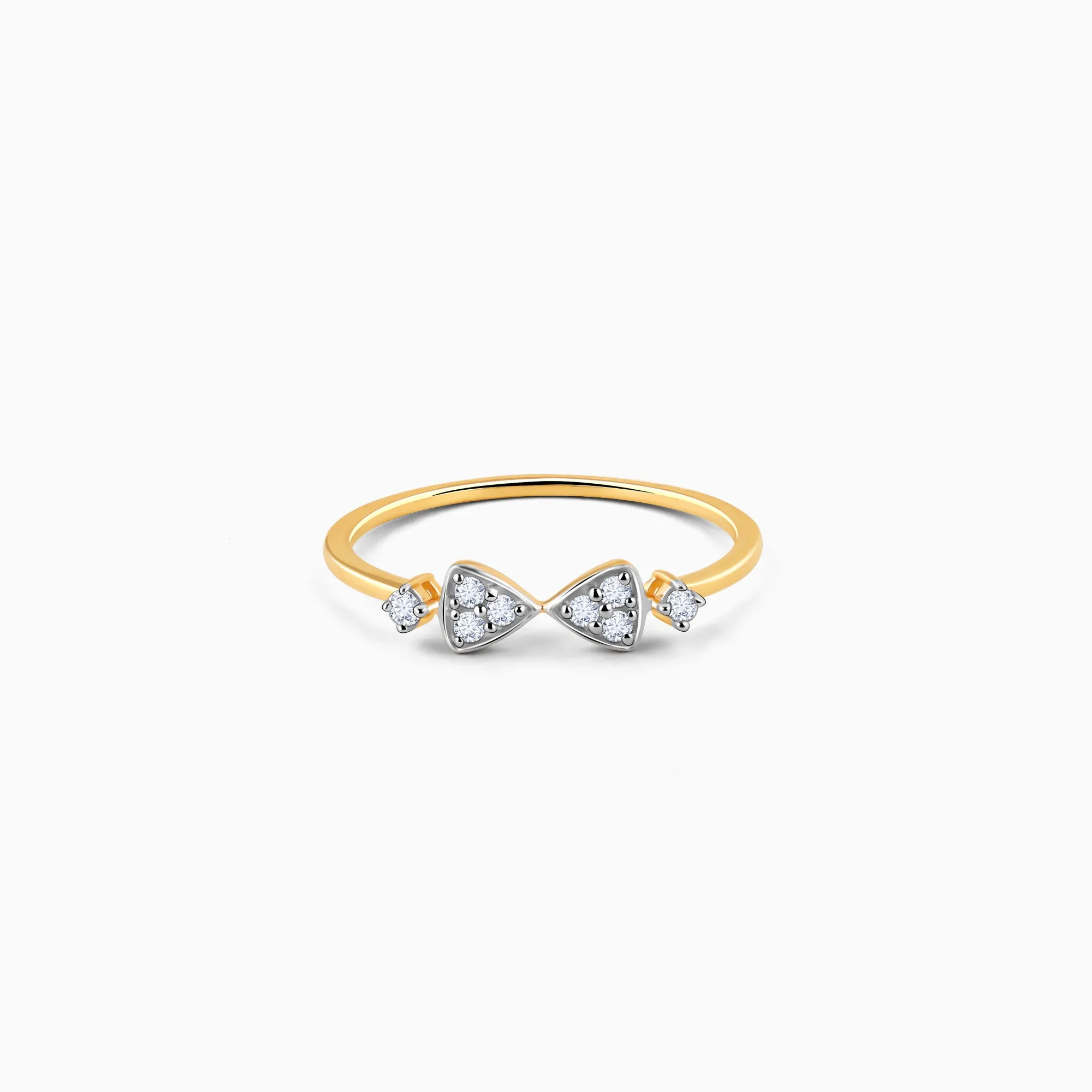 Gold Bow tie Diamond Ring
