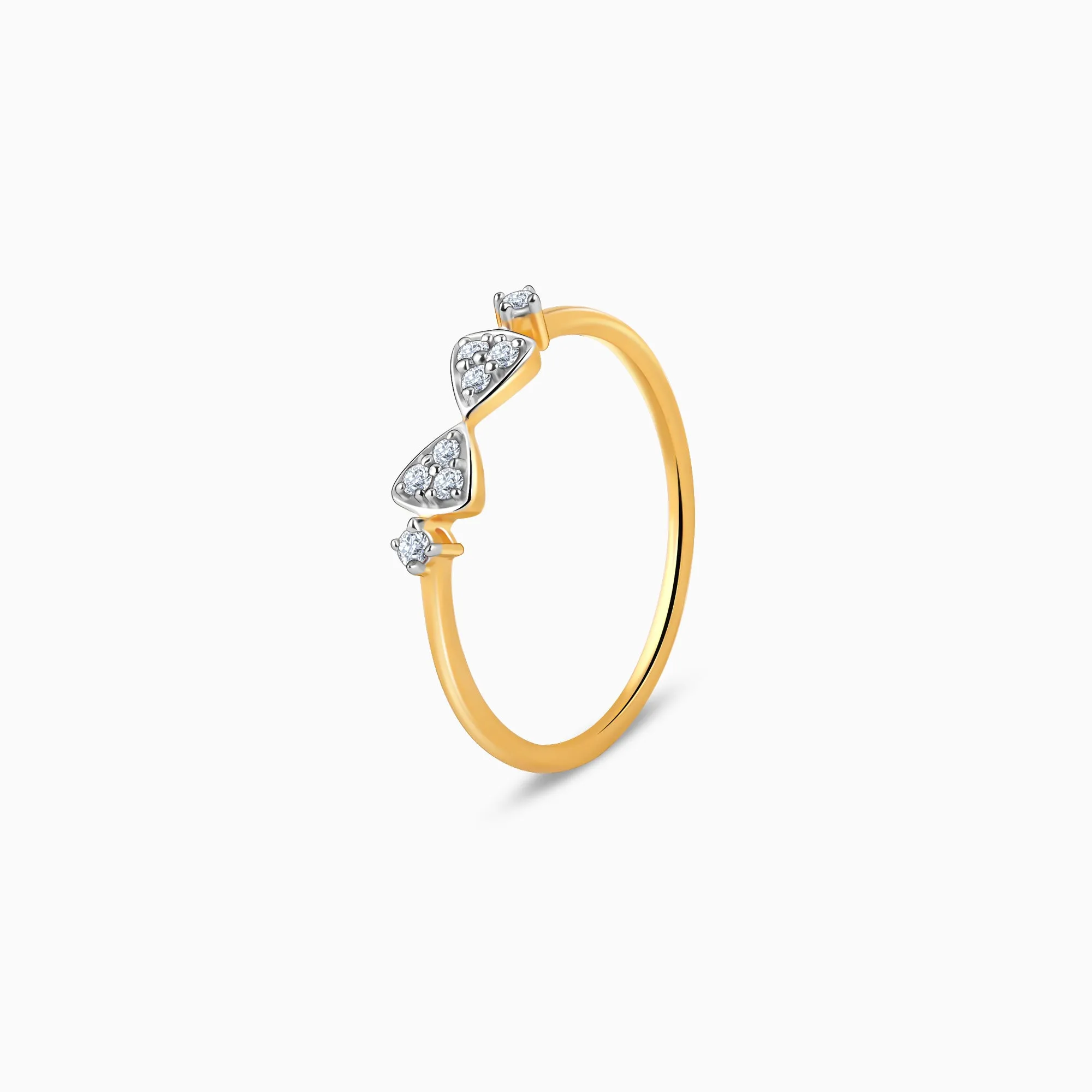 Gold Bow tie Diamond Ring