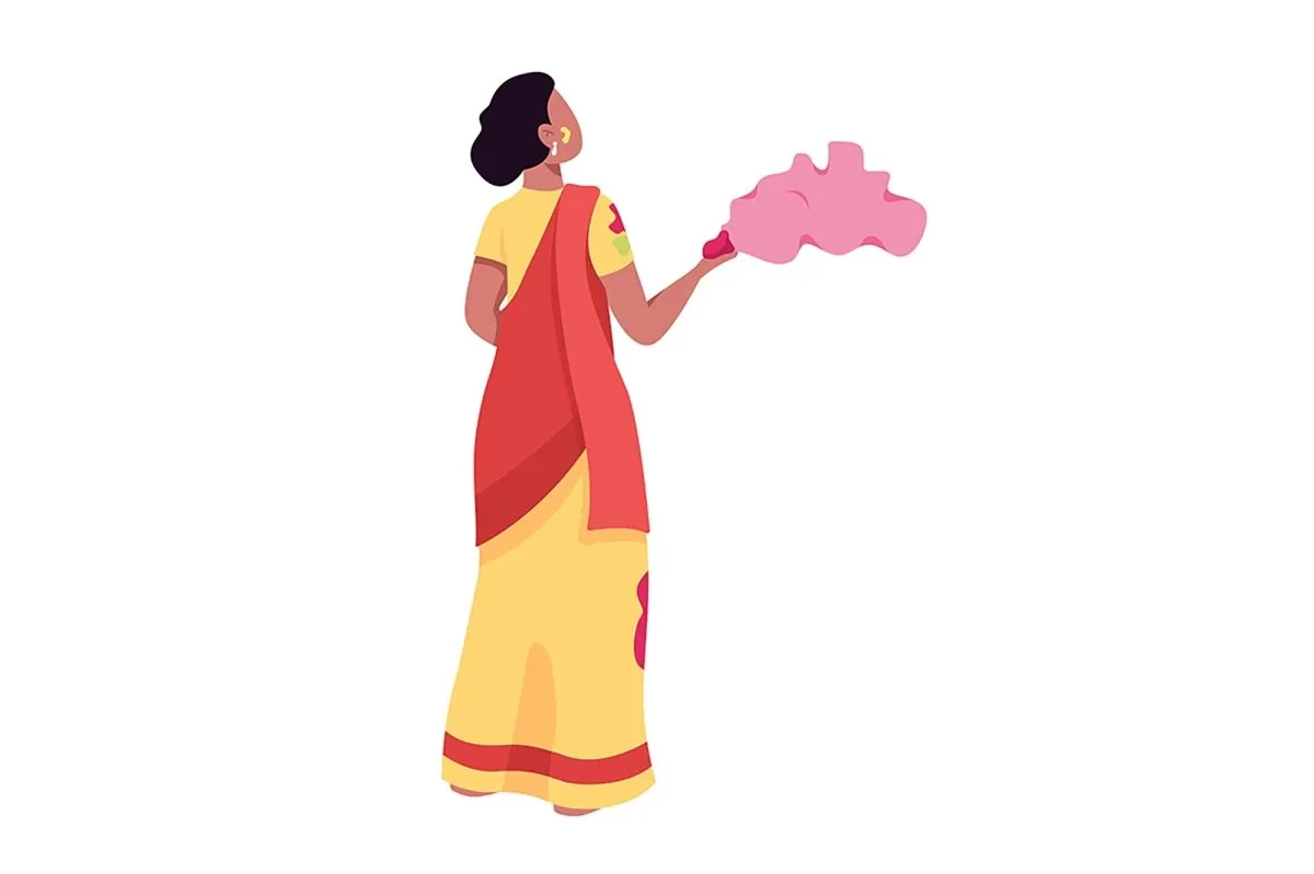 Indian festival vector character set