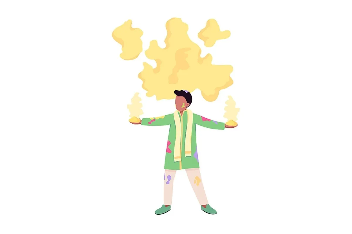 Indian festival vector character set