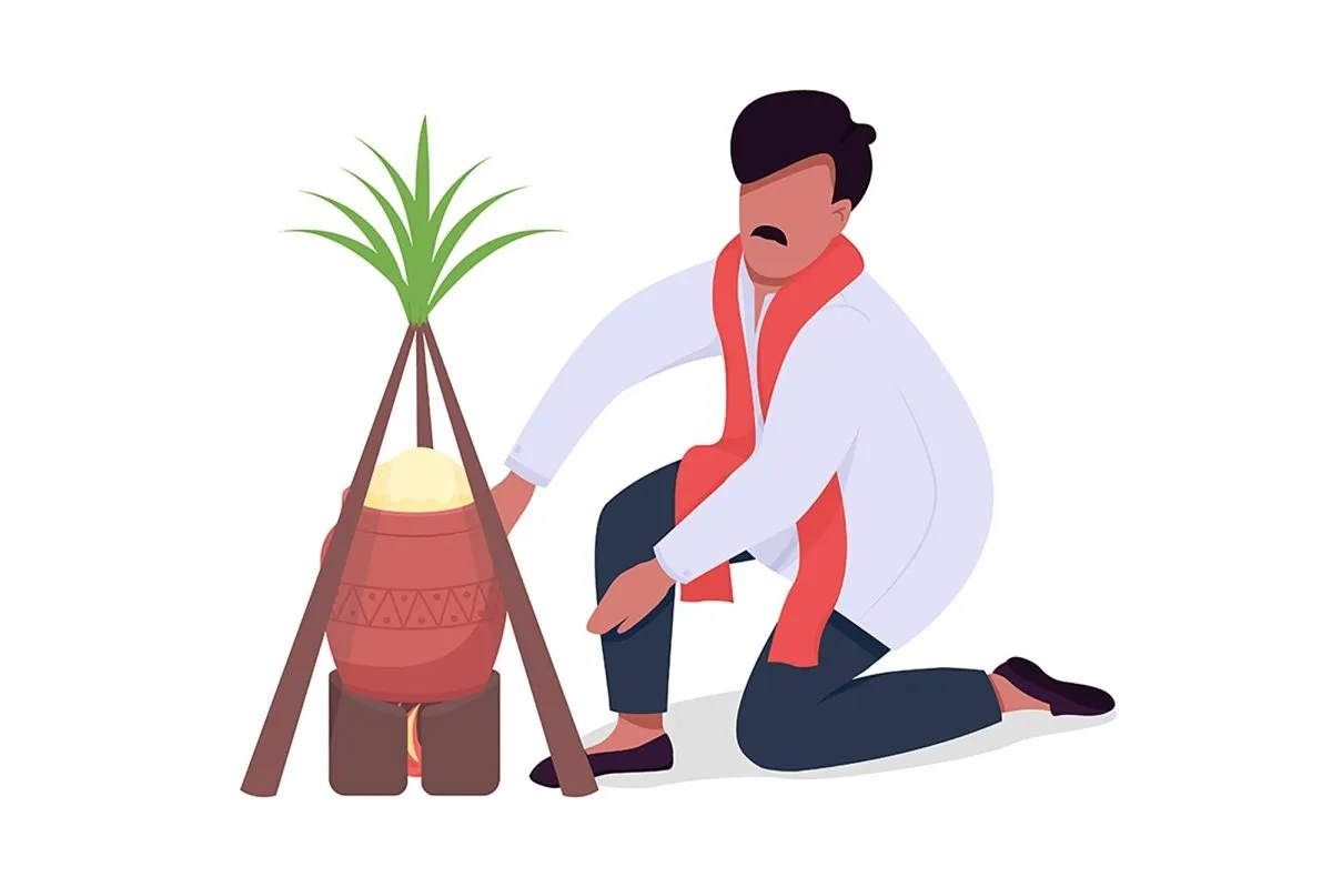 Indian festival vector character set
