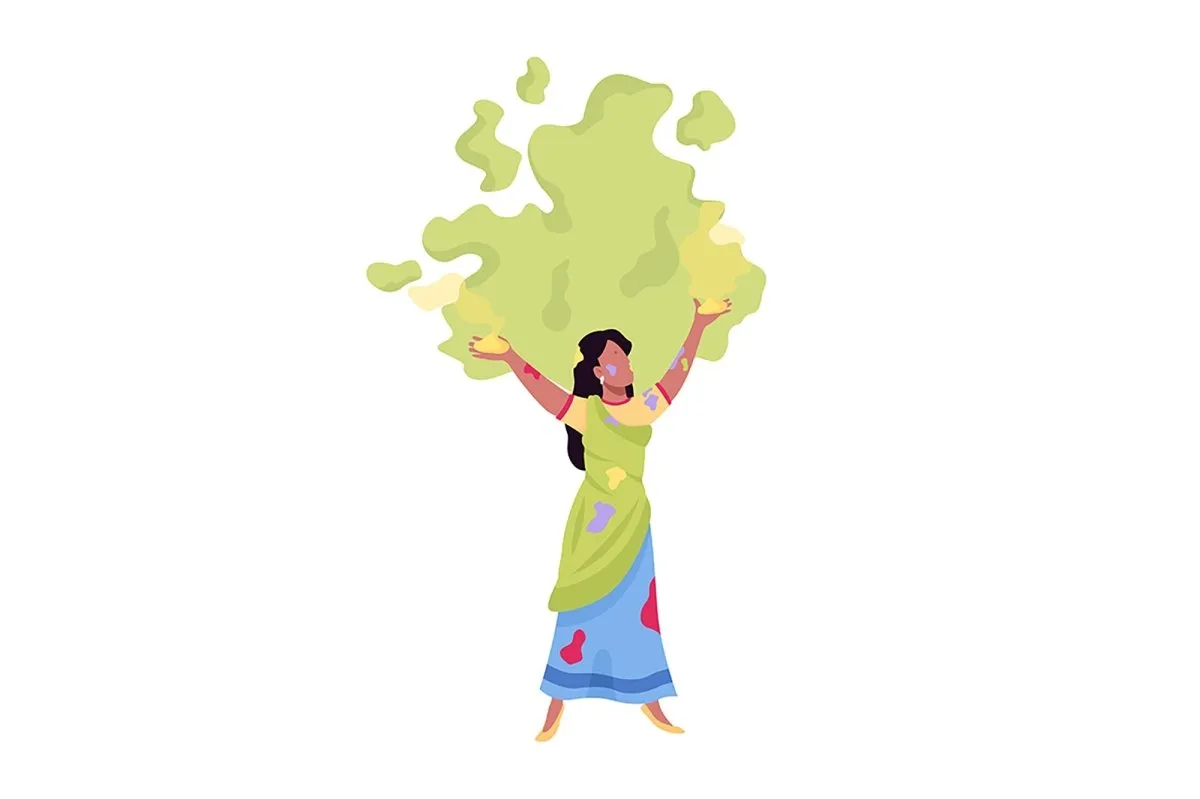 Indian festival vector character set