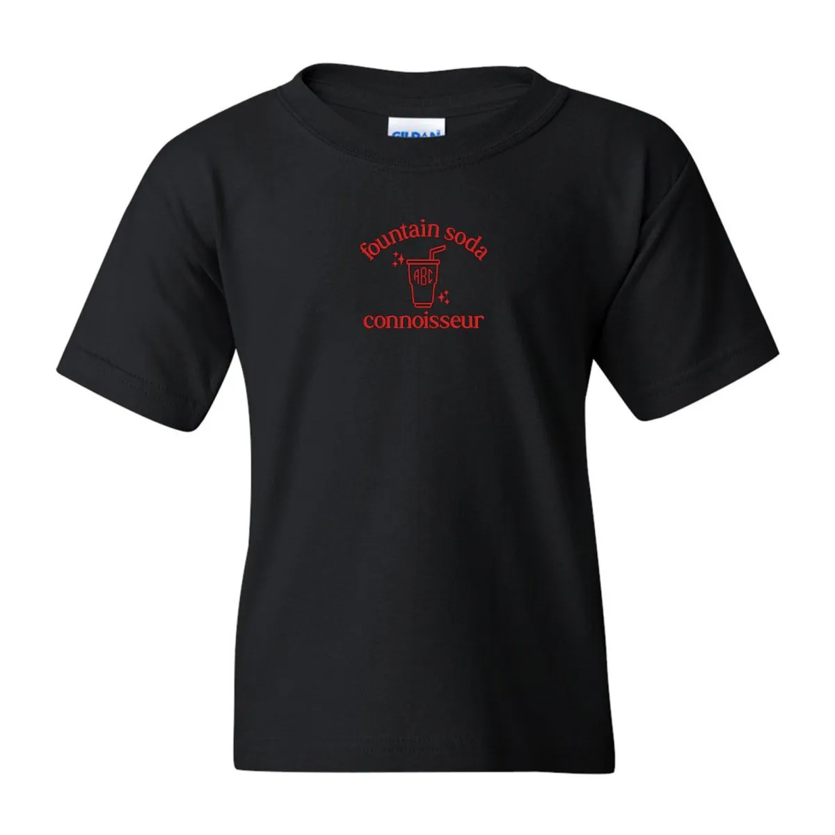 Kids Monogrammed 'Fountain Soda Connoisseur' T-Shirt