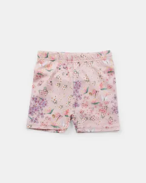 May Gibbs Astrid Bike Short - Pink Flora
