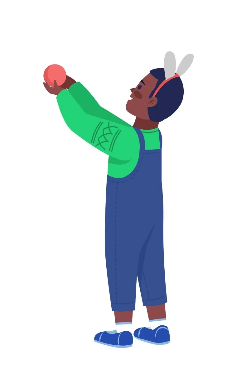People on winter flat color vector character set