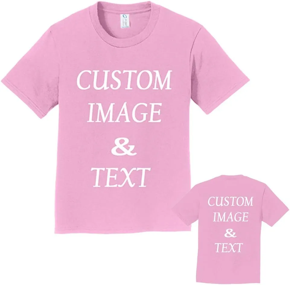 Personalized Youth Fan Tee, Upload Image and Type Text, Design Your Own T-Shirt, Custom Gifts