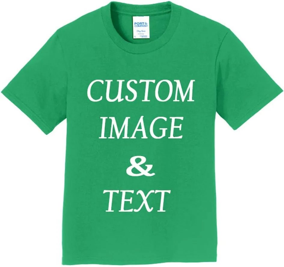Personalized Youth Fan Tee, Upload Image and Type Text, Design Your Own T-Shirt, Custom Gifts