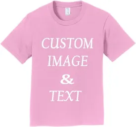 Personalized Youth Fan Tee, Upload Image and Type Text, Design Your Own T-Shirt, Custom Gifts