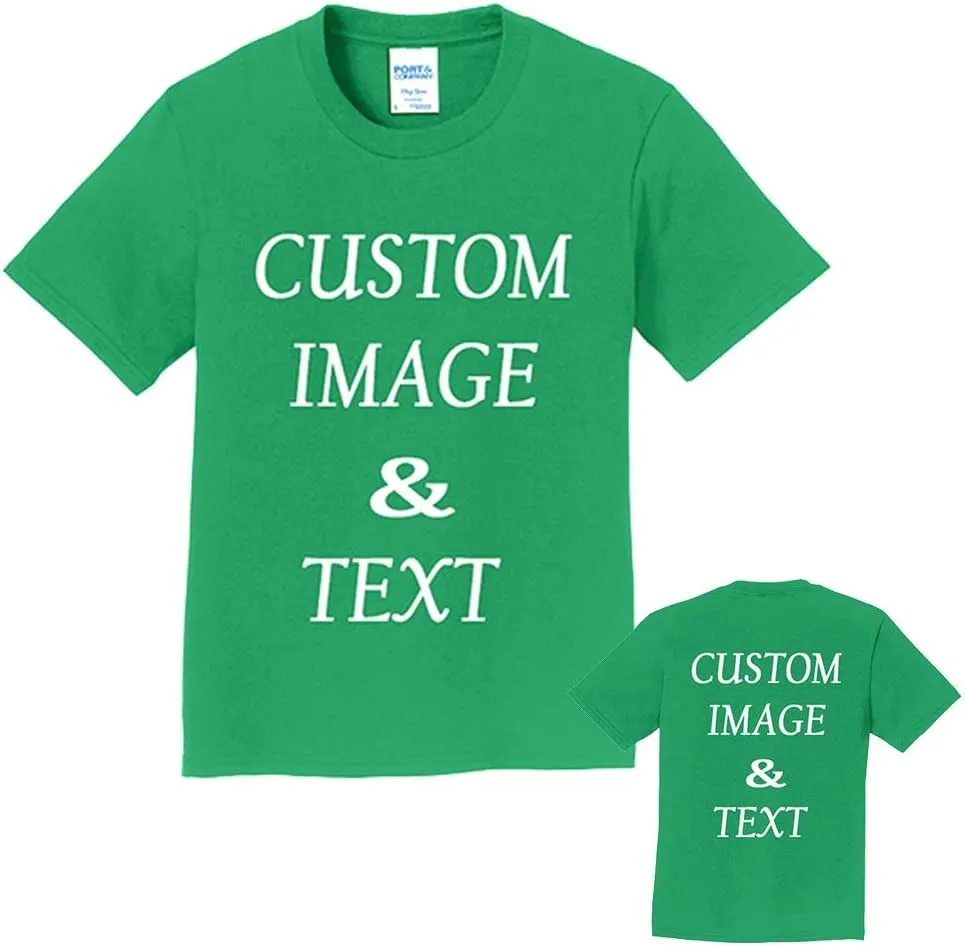Personalized Youth Fan Tee, Upload Image and Type Text, Design Your Own T-Shirt, Custom Gifts