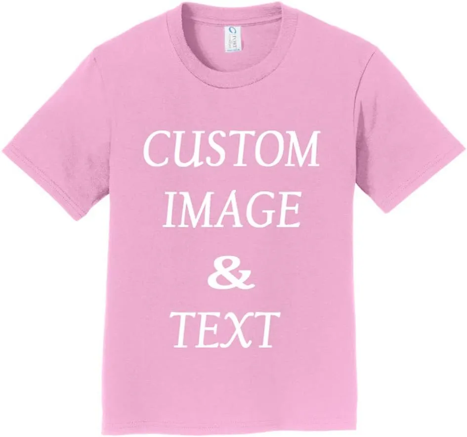Personalized Youth Fan Tee, Upload Image and Type Text, Design Your Own T-Shirt, Custom Gifts