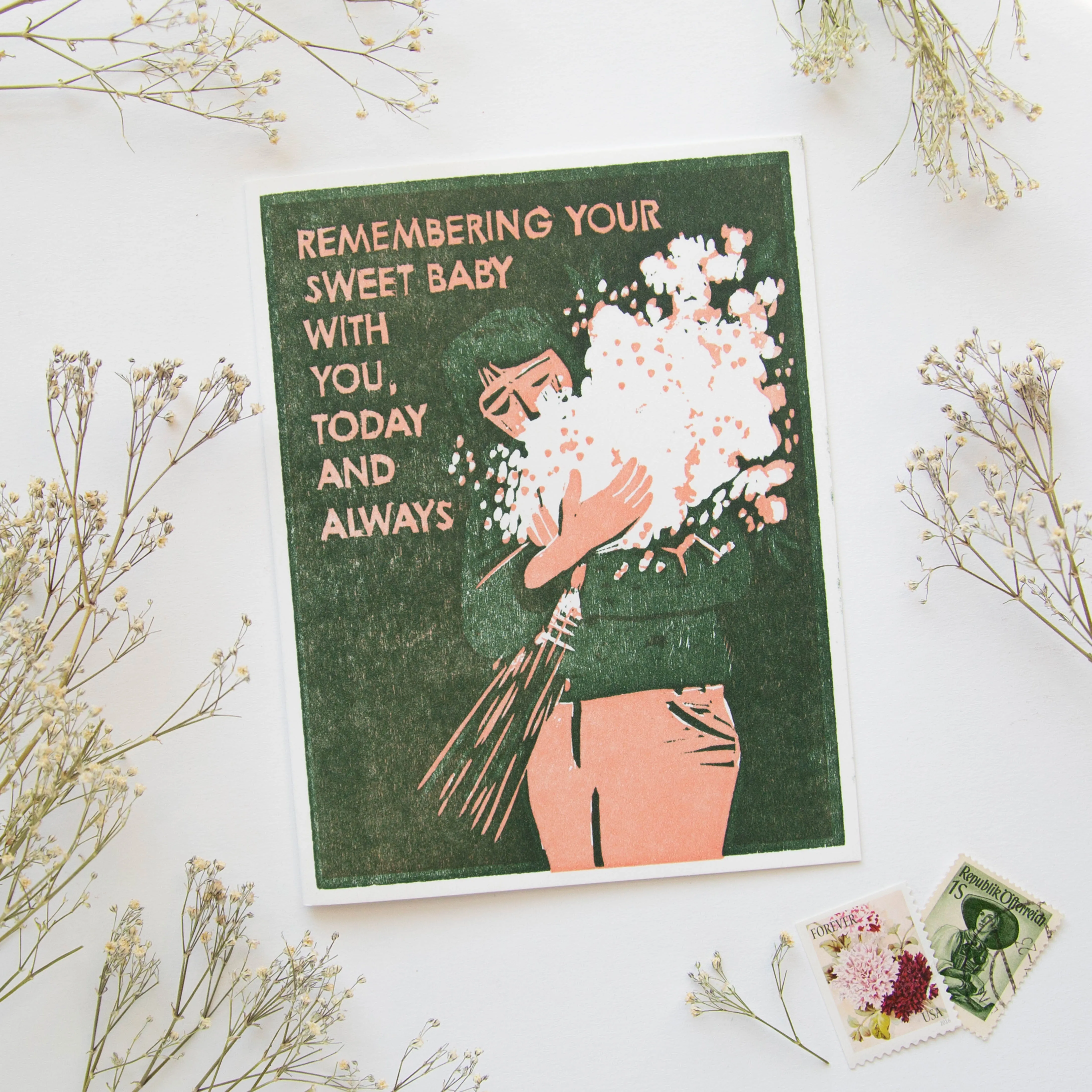 Remembering Your Sweet Baby Letterpress Card