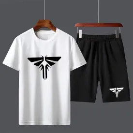 The Last of Us Part 2 Cotton Men's T-shirt Shorts Set Breathable Casual T shirt Running Set Boys Harajuku Male Streetwear Tops